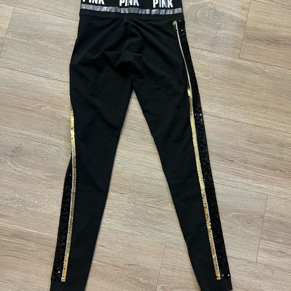 PINK Sparkles Leggings XS - Picture 4 of 5
